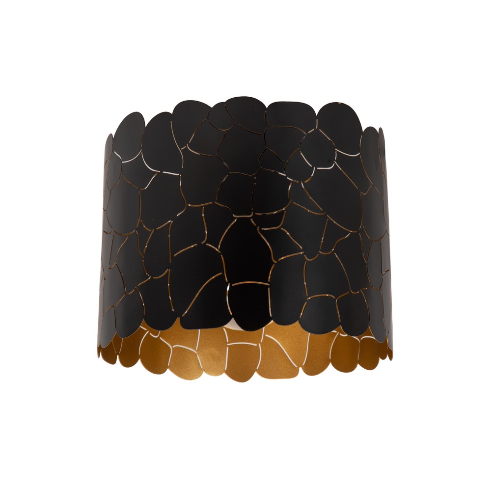 Lucide PlafondlampAlmelo zwart met gouden binnenkant Ø 25,5cm - 21134/26/30